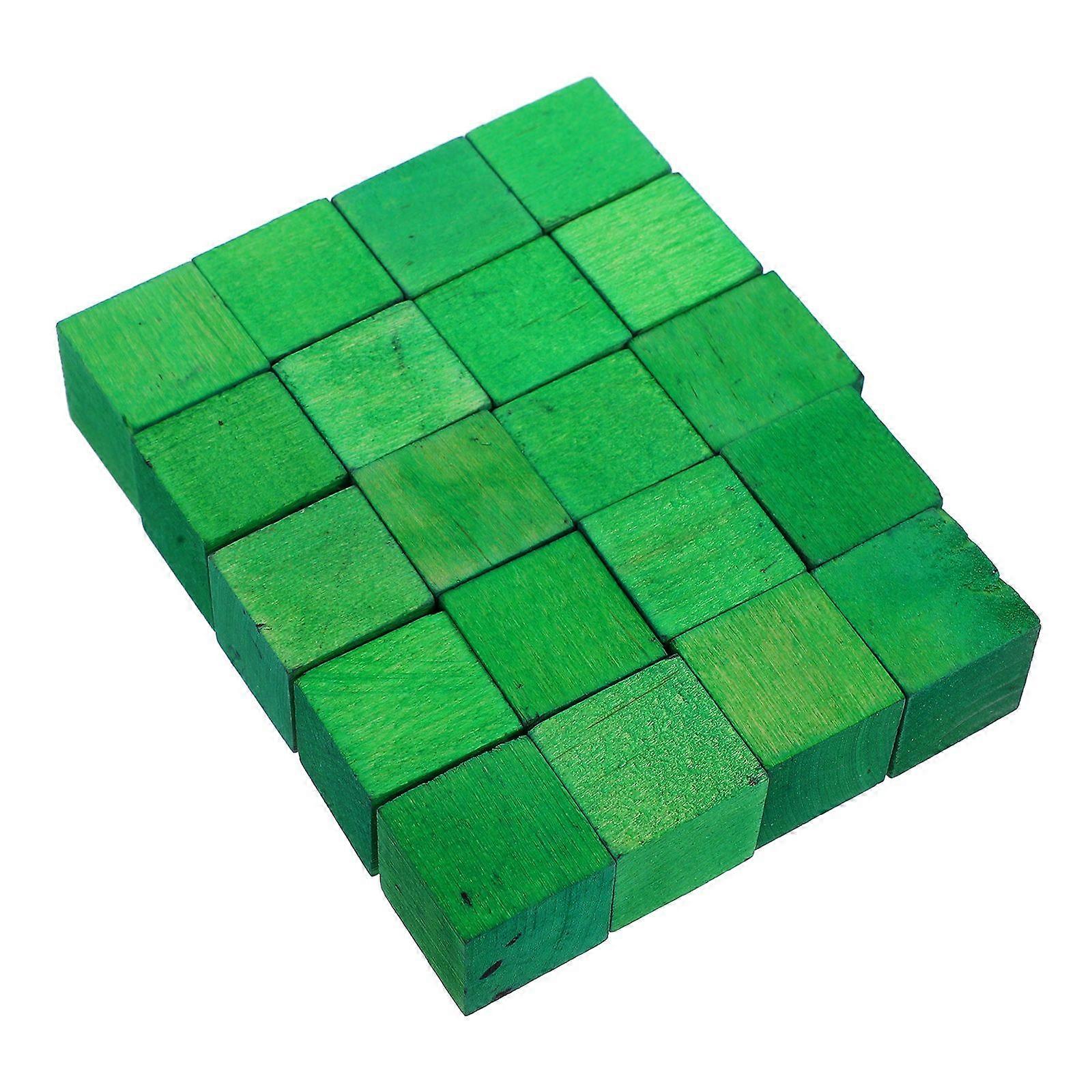 20pcs Wooden Blocks Small Wooden Cubes Arts And Crafts Wooden Blocks For DIY Projects