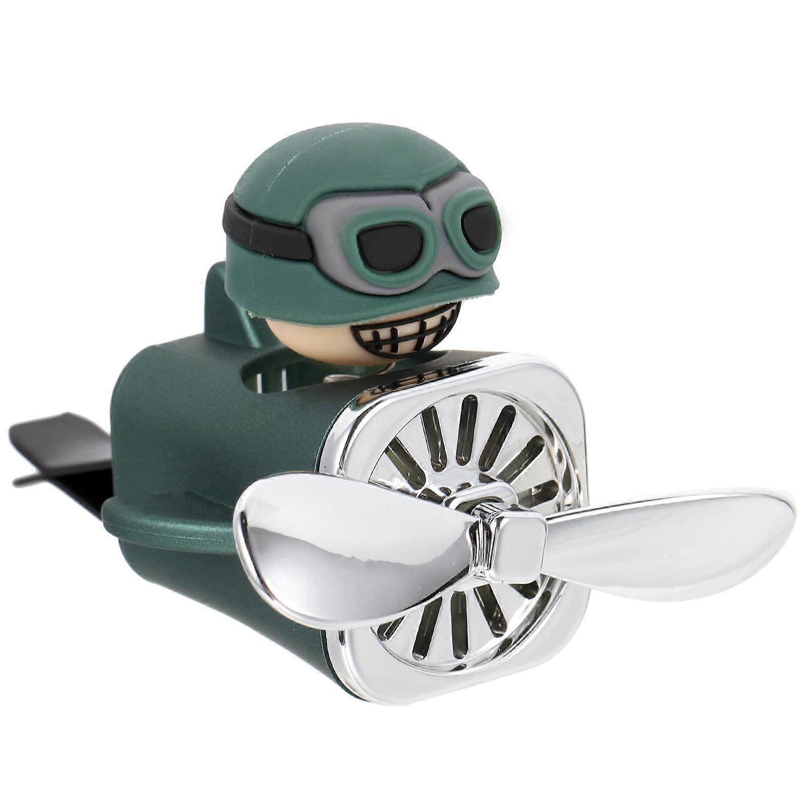 Cartoon Car Aromatherapy Vent Clip with Rotating Fan – Durable Freshener for Family & Friends – Includes Scented Pads – Stylish Car Interior Accessory