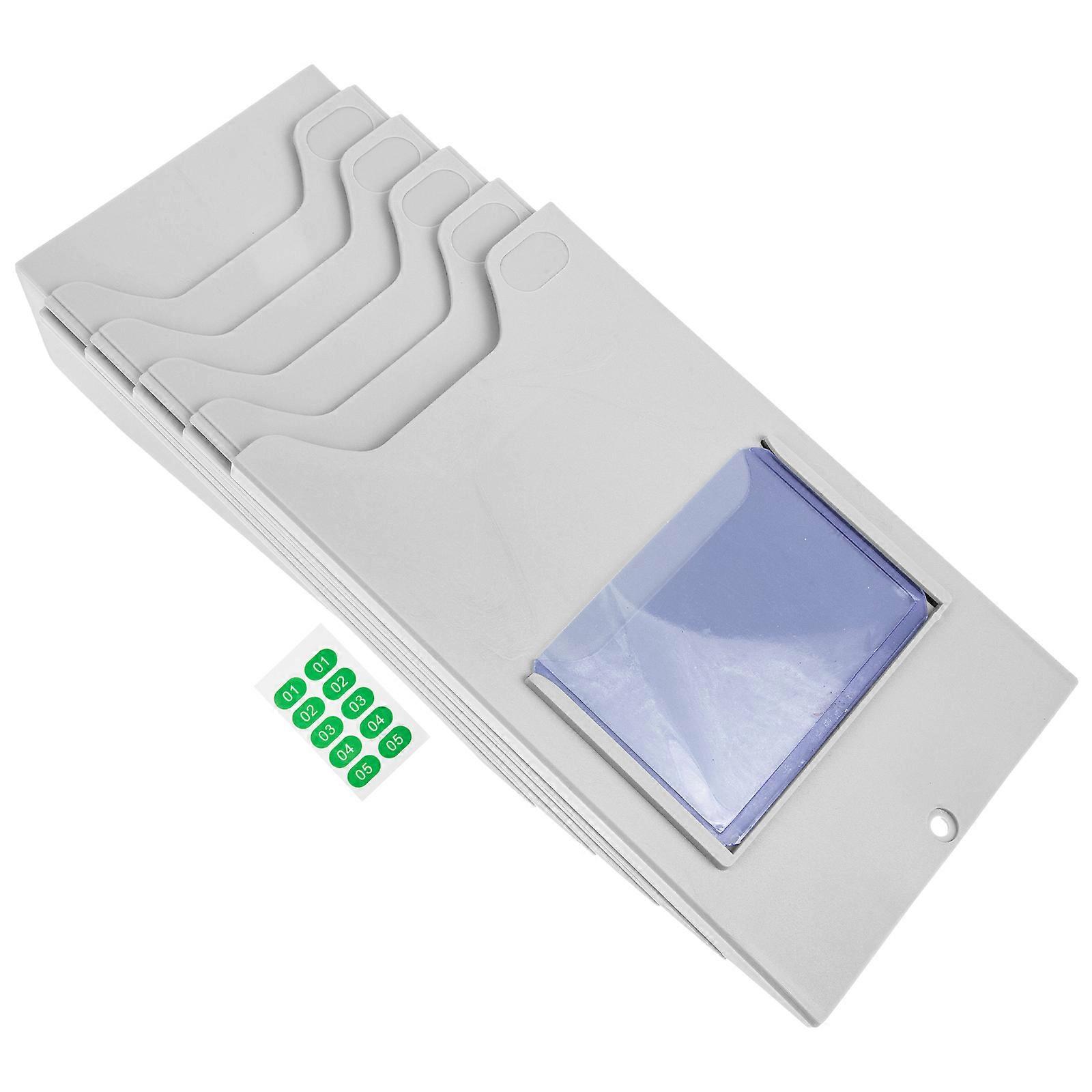 Time Card Rack for Warehouse Material Card Rack with Hanging Time Card Holder and Material Shelf