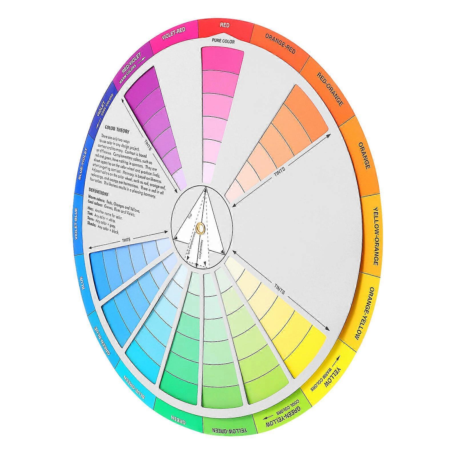 HEALIFTY Small Color Mixing Guide Color Wheel Standard for Painting and Drawing