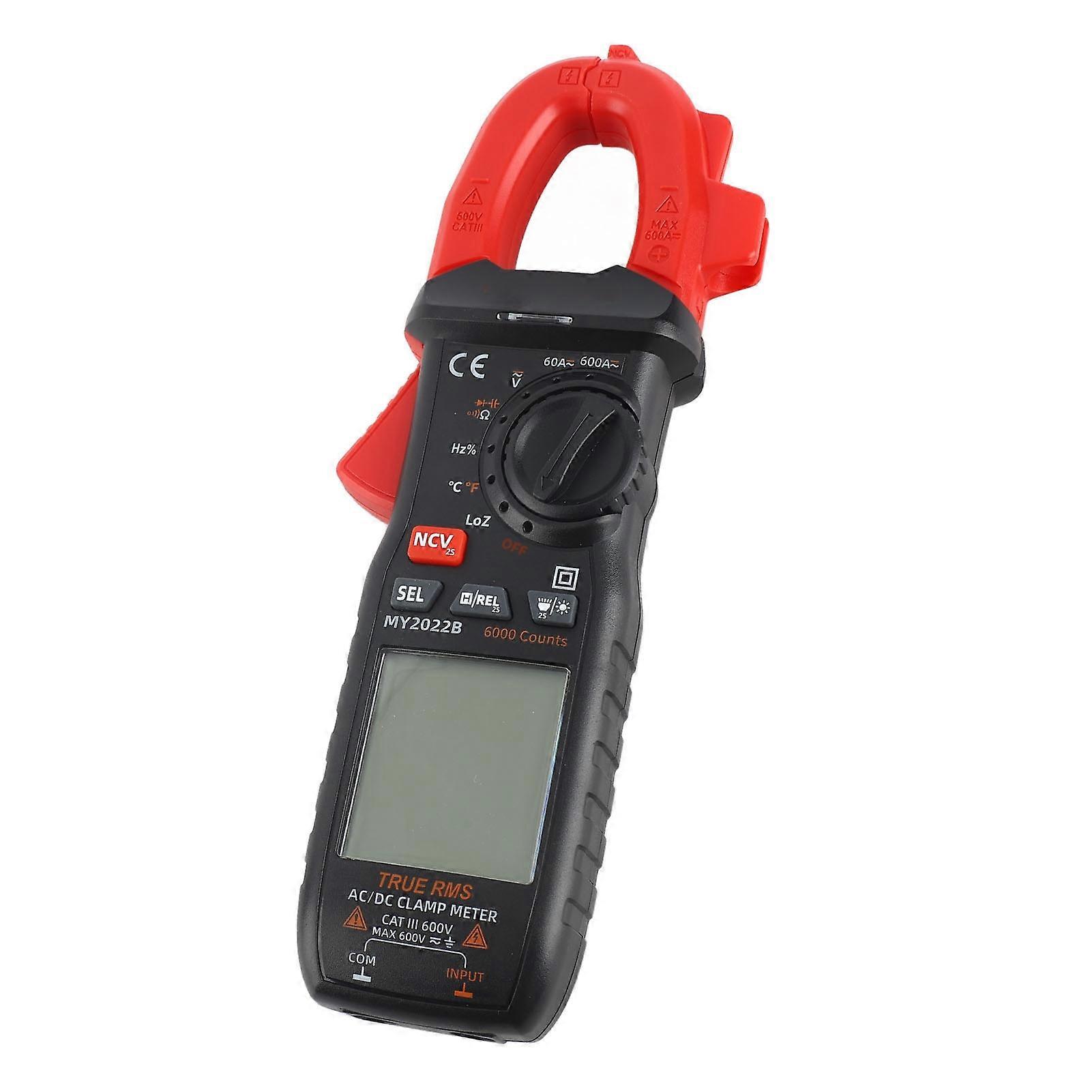 Clamp Meter Digital Display Multimeter Ammeter Voltmeter Tester for AC DC Circuit 