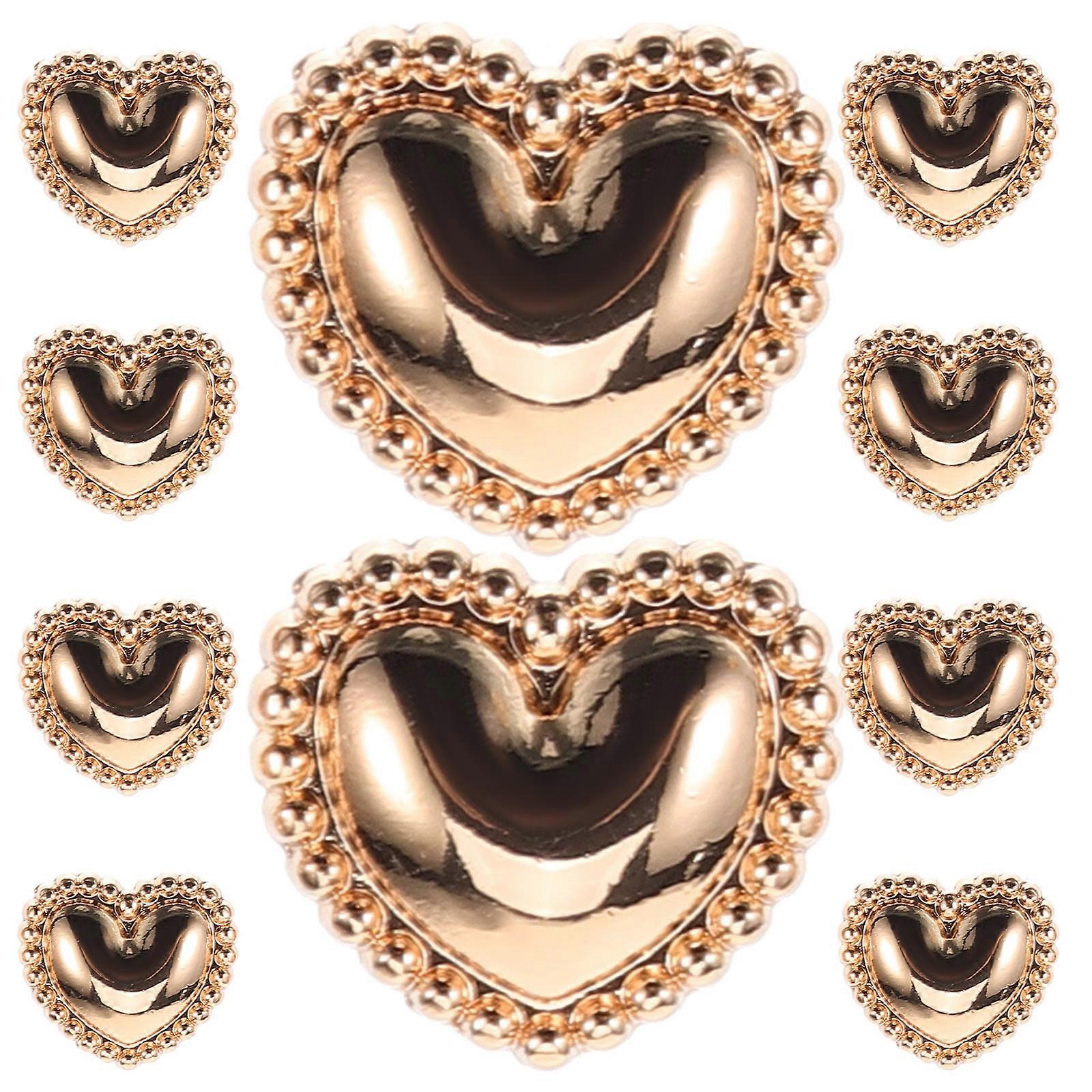 Golden Buttons for Jacket Metal Buttons for Coat with Holes 10Pcs DIY Sewing