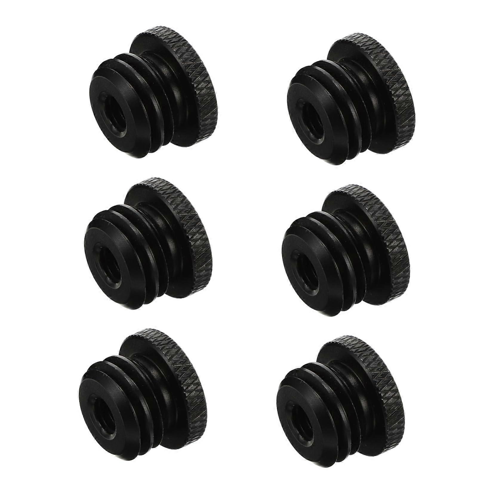 6 Pieces Microphone Stand Adapter Female Male Durable Aluminum Alloy Thread Adapter NonSlip Surface Compatible with Various Ref: 2044