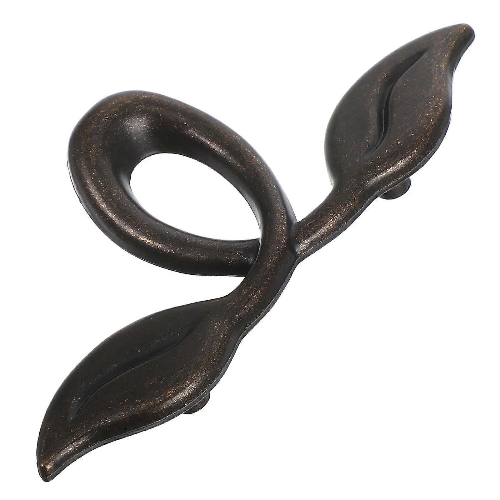 Leaf Shaped Cabinet Pulls, Antique Zinc Alloy Handles with Screws for Furniture Drawers Dressers, Easy Installation Unique Design