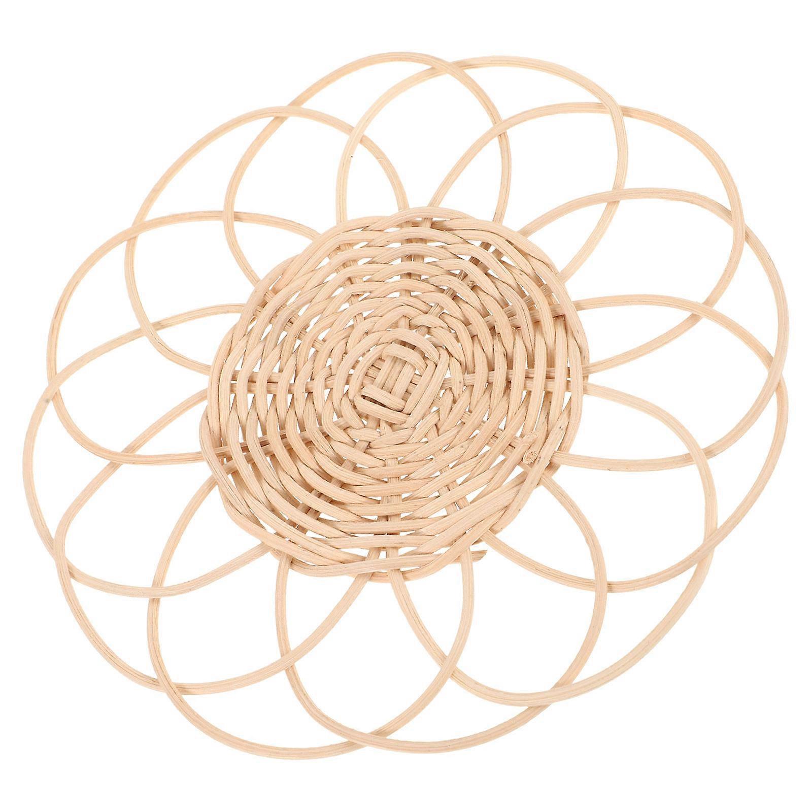 Woven Coasters Bohemia Rattan Coaster Rustic Cup Mat For Kitchen Use Heat-Resistance 1Set