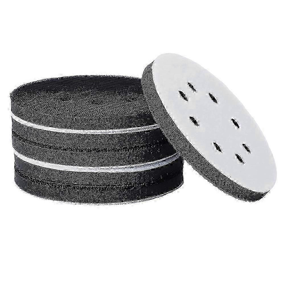 6PCS 5 Inch(125mm) 8-Hole Soft Sponge Interface Pad for Sanding Pads and Hook&Loop Sanding Discs fo