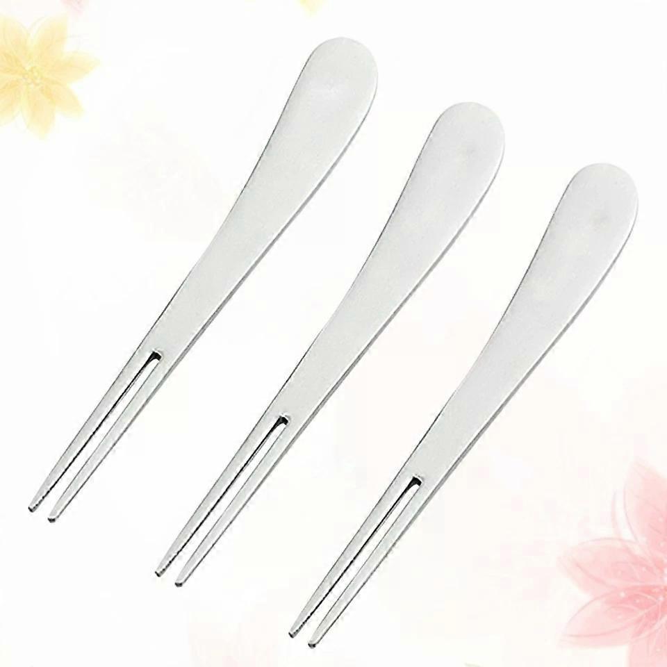 Fruit Fork Set, 3 PCS Small Stainless Steel Forks for Tasting Appetizer