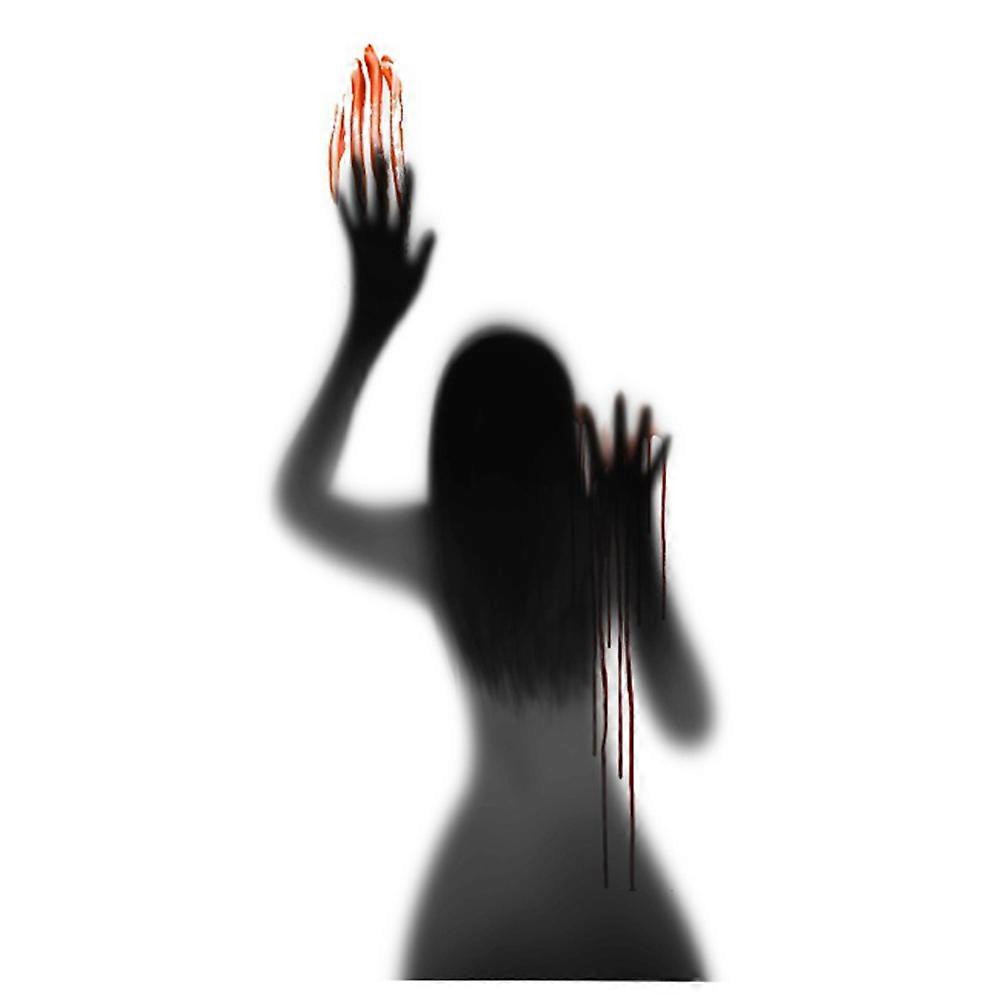 Scary Halloween Handprint Stickers Perfect For Halloween Enthusiasts With 96X43cm Dimensions In Black 1 Set