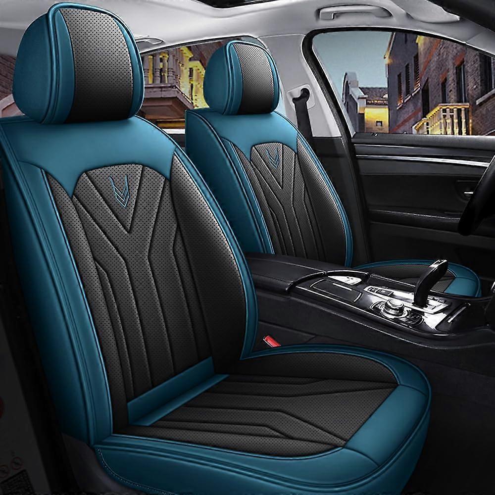 Car Seat Covers for Seat Ibiza 2009-2024 5-Seater All-Weather Black Blue Interior Seat Cushion Complete Set