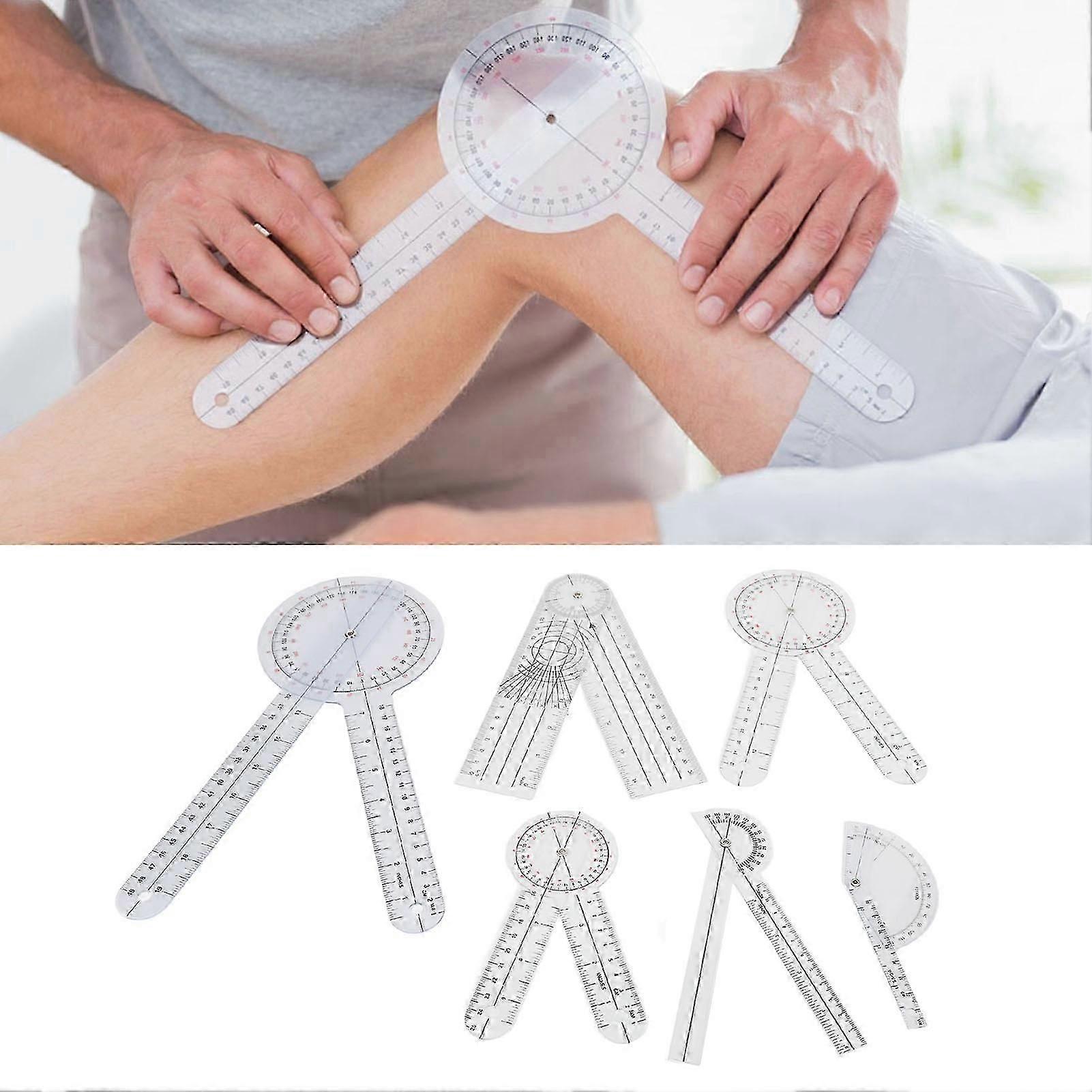 6Pcs Medical Spinal Goniometer Joint Angle Protractor Ruler Multifunctional Combination