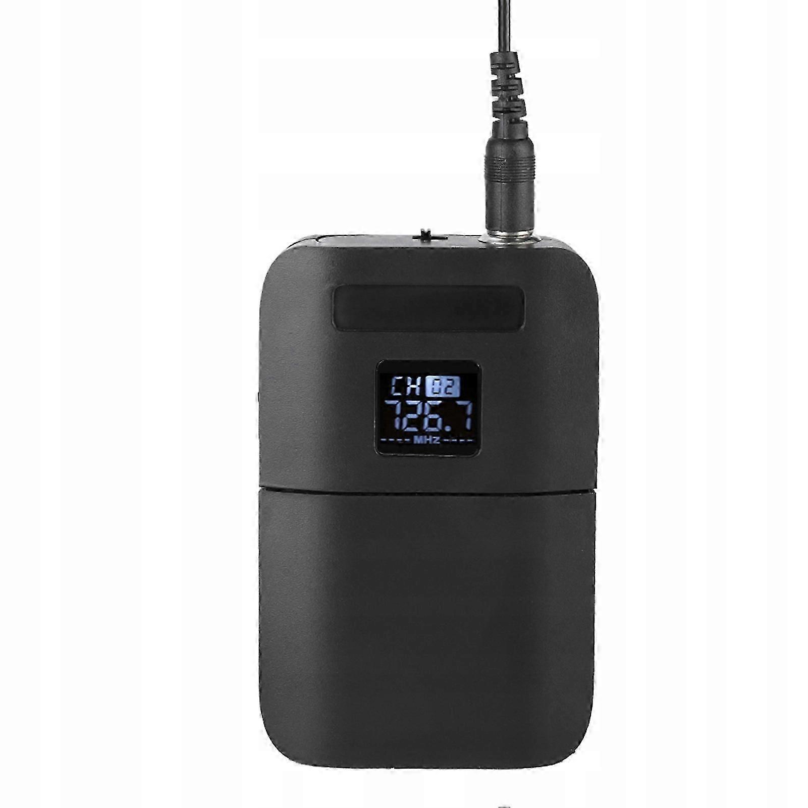 Portable Uhf Wireless Microphone And Header Black