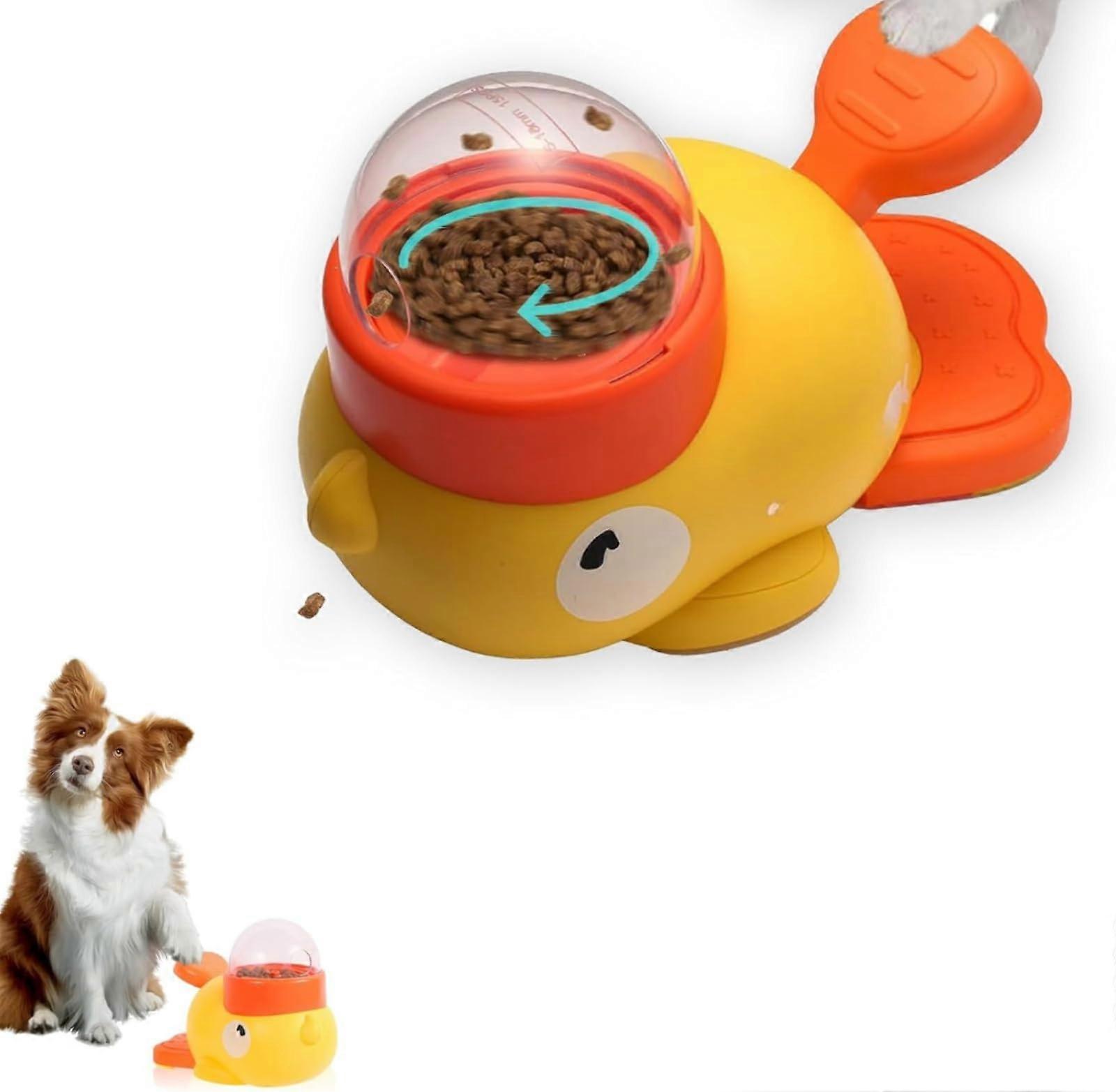 Duck Shape Dog Slow Food Toy Pet Feeder Cat Dog Interactive Snack Feeder, Cartoon Shape Cat Feeder for Small Medium Dogs and Cats