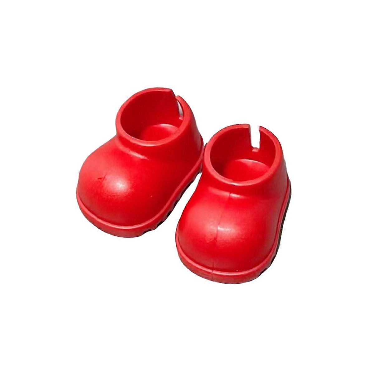 For Figurine Shoes Cotton Doll Short Rain Boots Standing Assistance Accessories for Dolls Red