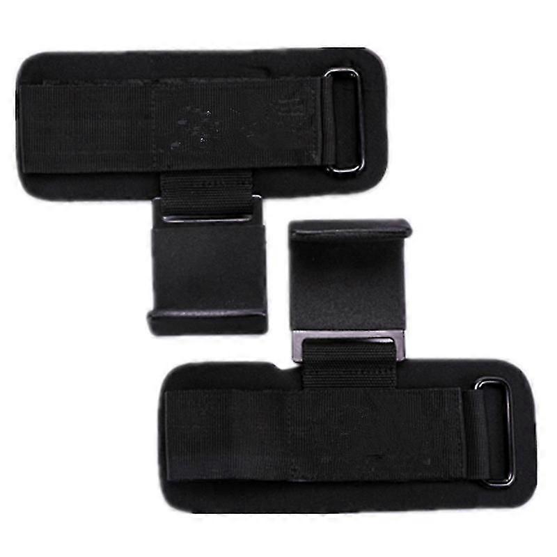 2-Pack Weightlifting Hooks - Bodybuilding Training Aids (Black)