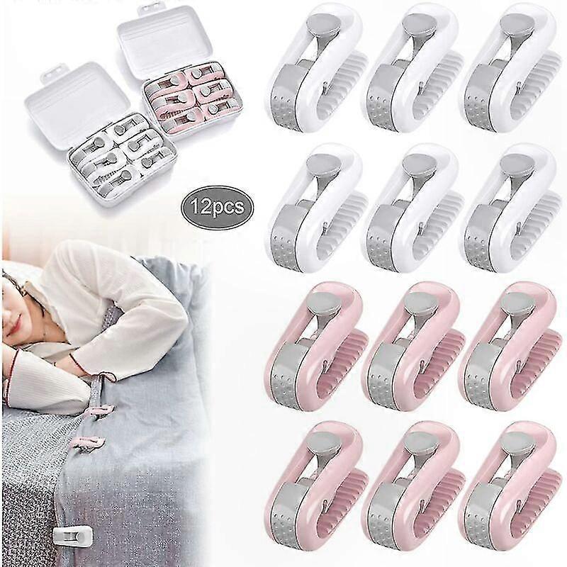 12-Pack Bedding Clips, Non-Slip Duvet and Sheet Holders for Secure Fixing