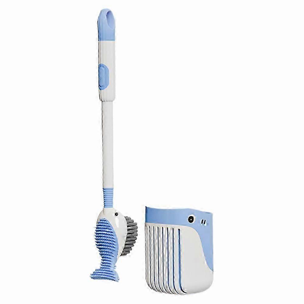 Wall-mounted Suction Cup Toilet Cleaning Brush Set