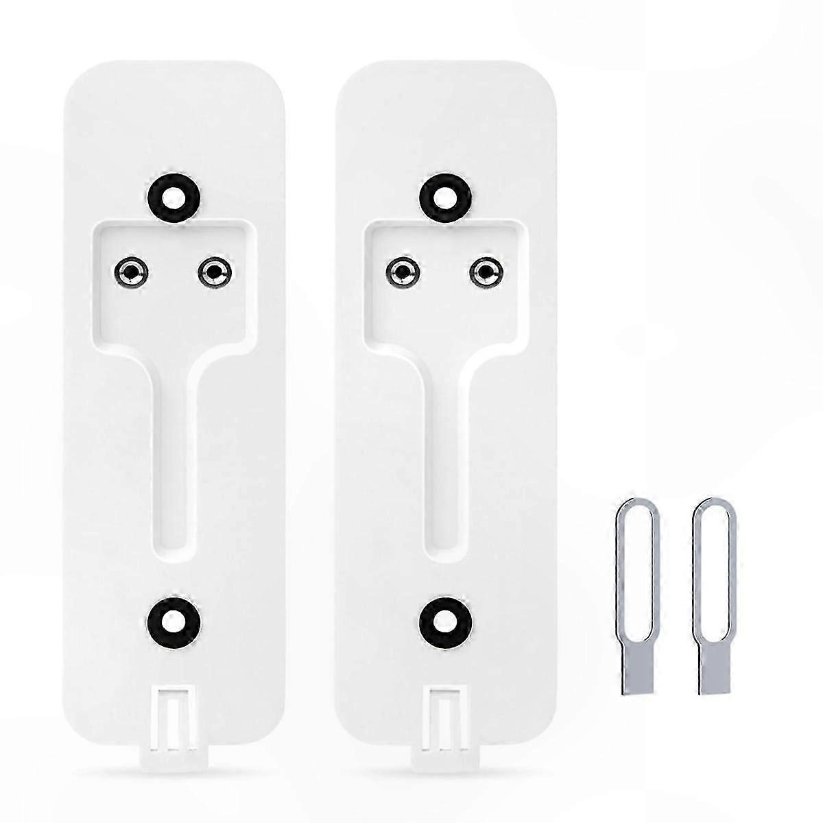 White Backplate Mounting Kit for Video Doorbell Replacement (2 Pack)