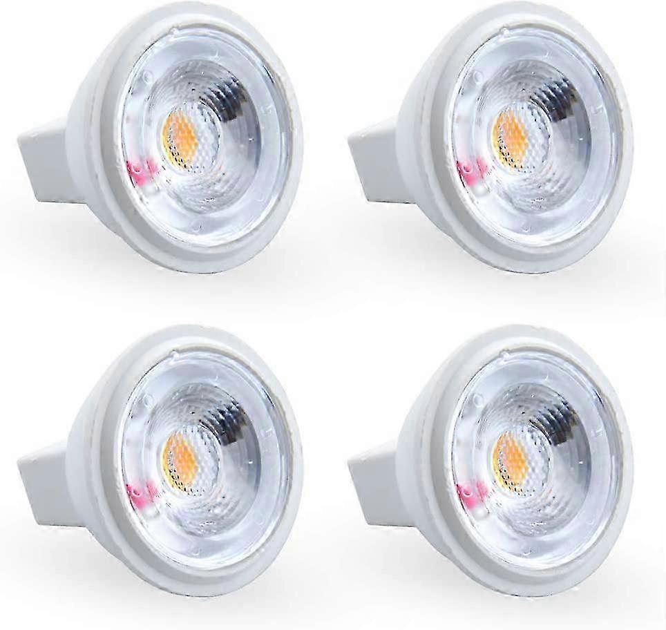 3W MR11 GU4 Ampoule LED Blanc Froid 6000K AC/DC 12V Equivalent à une ampoule halogène 35W (4pc) [Classe énergétique F]