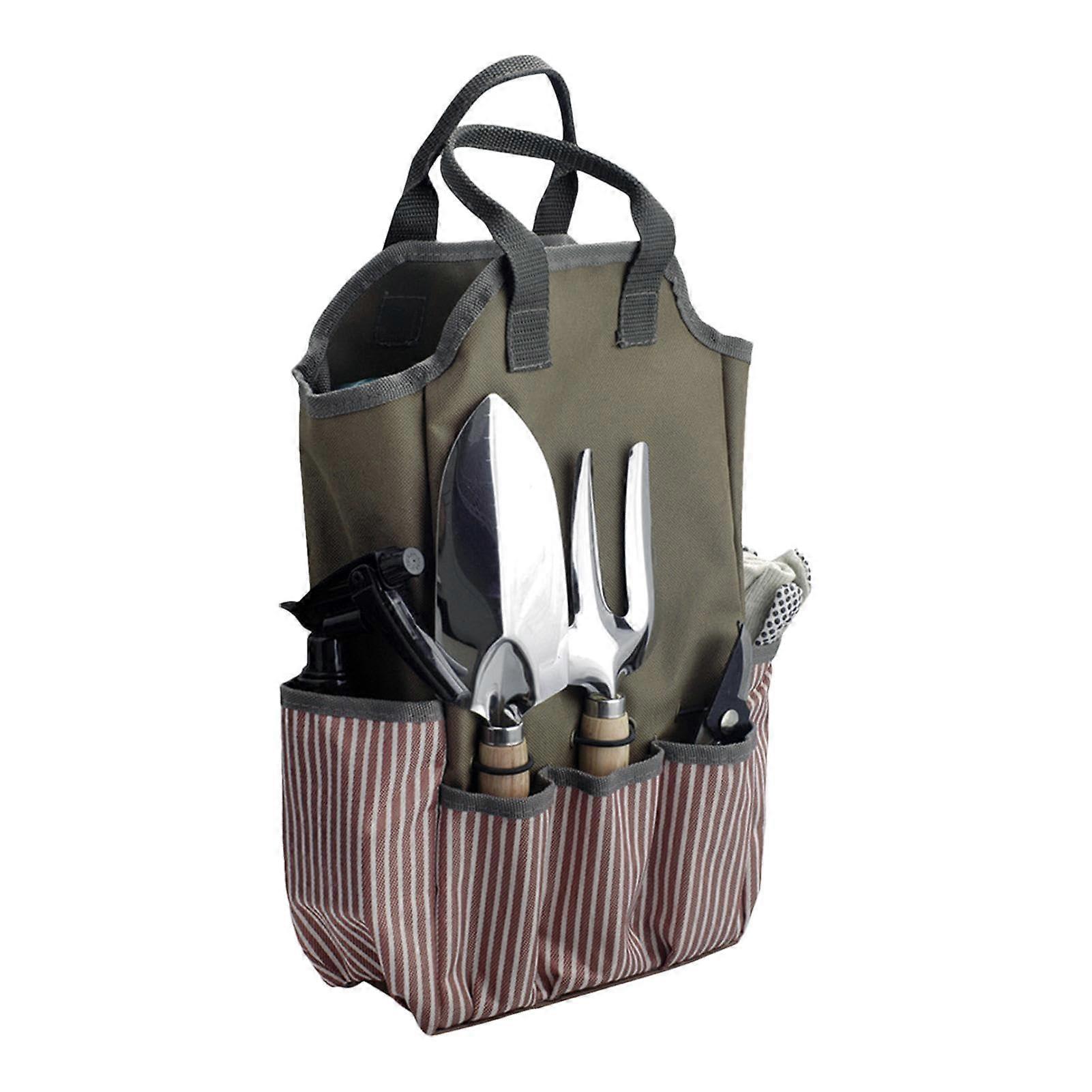 Garden Tool Storage Bag With Pockets, Heavy-Duty Garden Tote Organizer, Standable Garden Tote