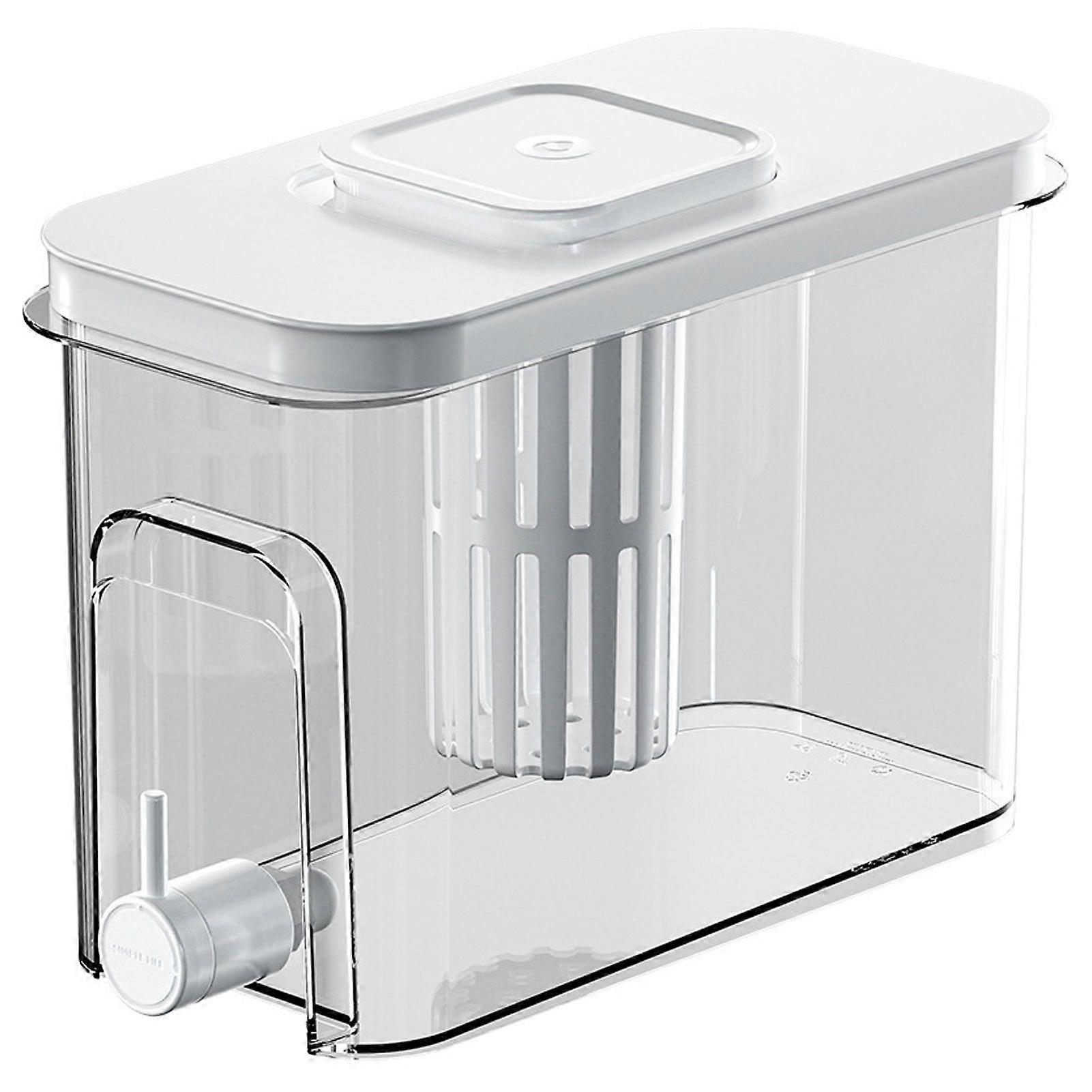 4L Cold Beverage Dispenser with Faucet Household Refrigerator Cold Kettle with Filter Clear Water Dispenser