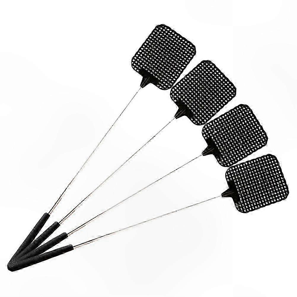 4-Pack Extendable Fly Swatters with Stainless Steel Rod for Mosquito and Bug Control