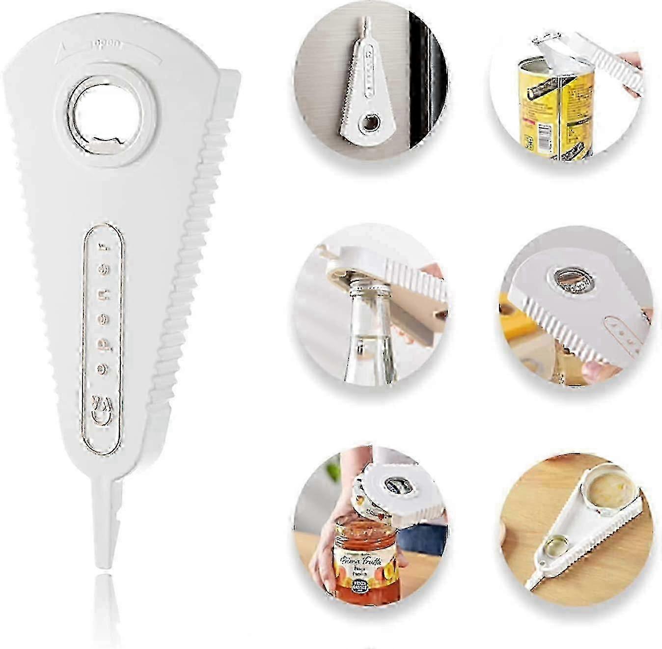 3-in-1 Manual Jar Opener with Magnetic Design for Easy Opening of Bottles, Cans and Jars