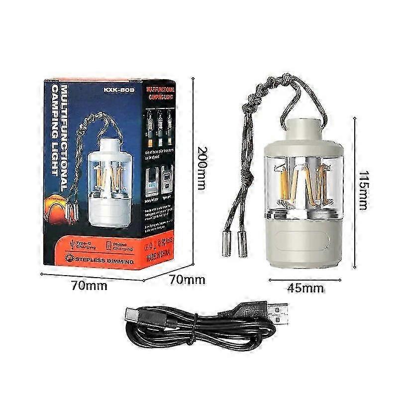 Multifunctional Camping Light USB Rechargeable 12H Endurance Endles...
