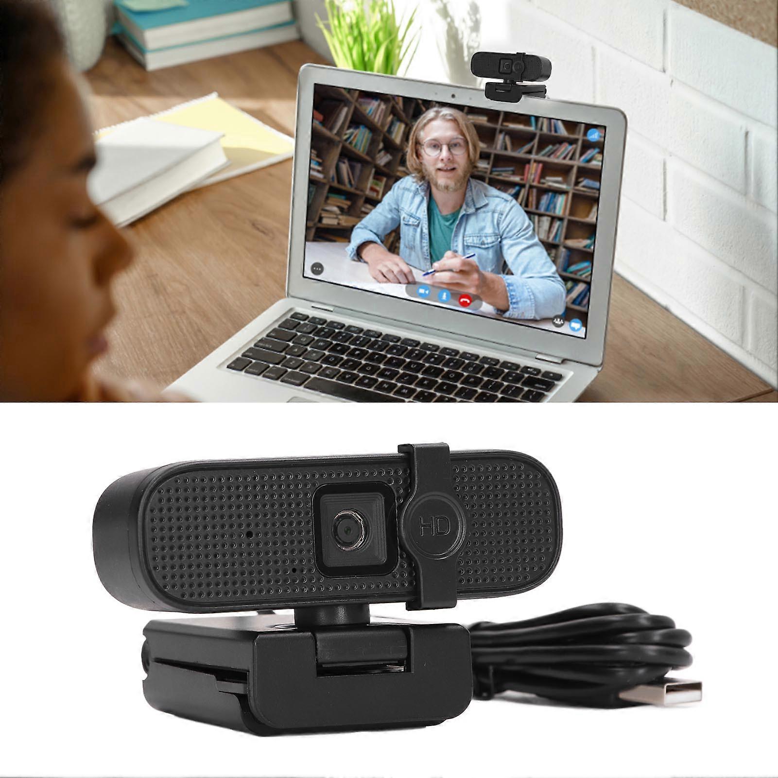 2K UHD PC Webcam with Mic, Auto Focus, Wide Angle, USB Plug & Play