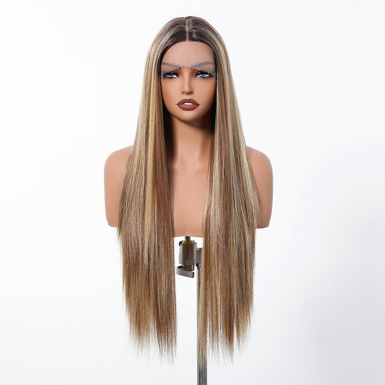 T-Part Lace Medium to Long Synthetic Wig - Silky Straight & Curly Water Wave for Everyday Wear
