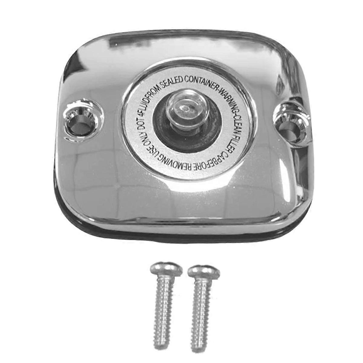 Motorcycle Chrome Front Brake Master Cylinder Cover for 06-17 Dyna, 06-14 Softail and 05-07 Touring