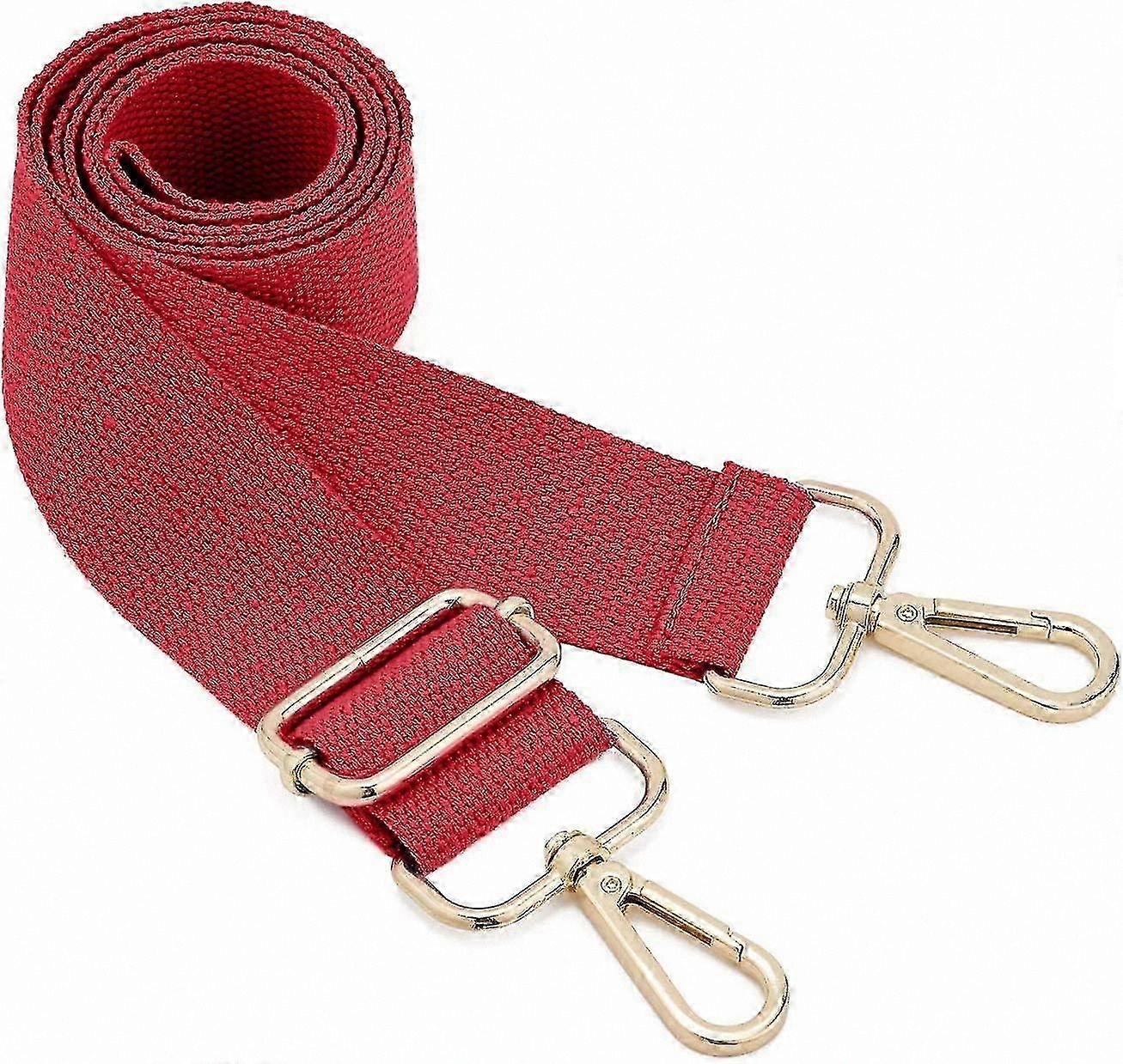 Adjustable Wide Shoulder Bag Strap with Metal Swivel Hooks, Replacement Bag Accessory in Black (D-583-A)