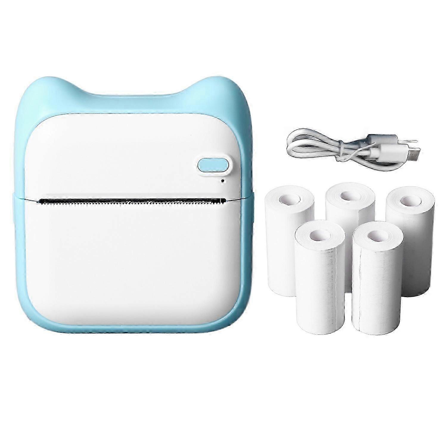 Bluetooth Mini Pocket Printer Inkless Rechargeable Pocket Thermal Printer Wireless Pocket Picture Pr