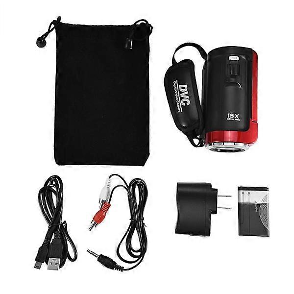 Mini portable 5.1MP 1080P HD digital camera video recorder DV camcorder red