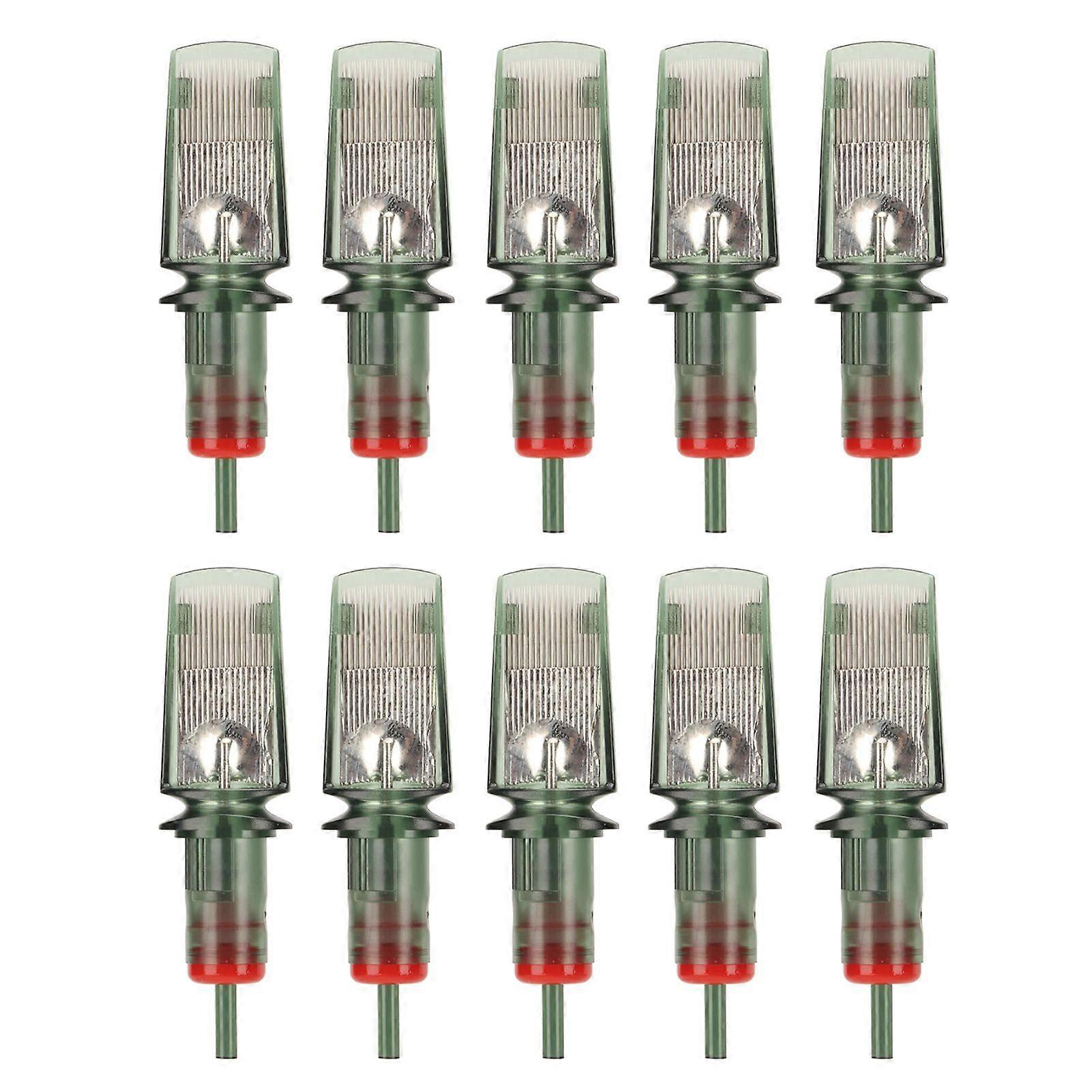 10pcs Curved Shading Needles Disposable Ultra Thin Curved RM Stainless Steel Shading Cartridge Needle 1235RM