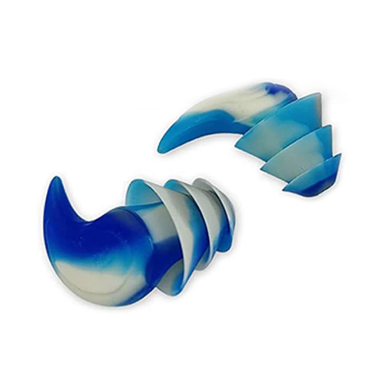 Three Layer Earplugs Sleep Noise Reduction Soft Swimming Ear Plugs Small Ear Canals Camouflage Blue