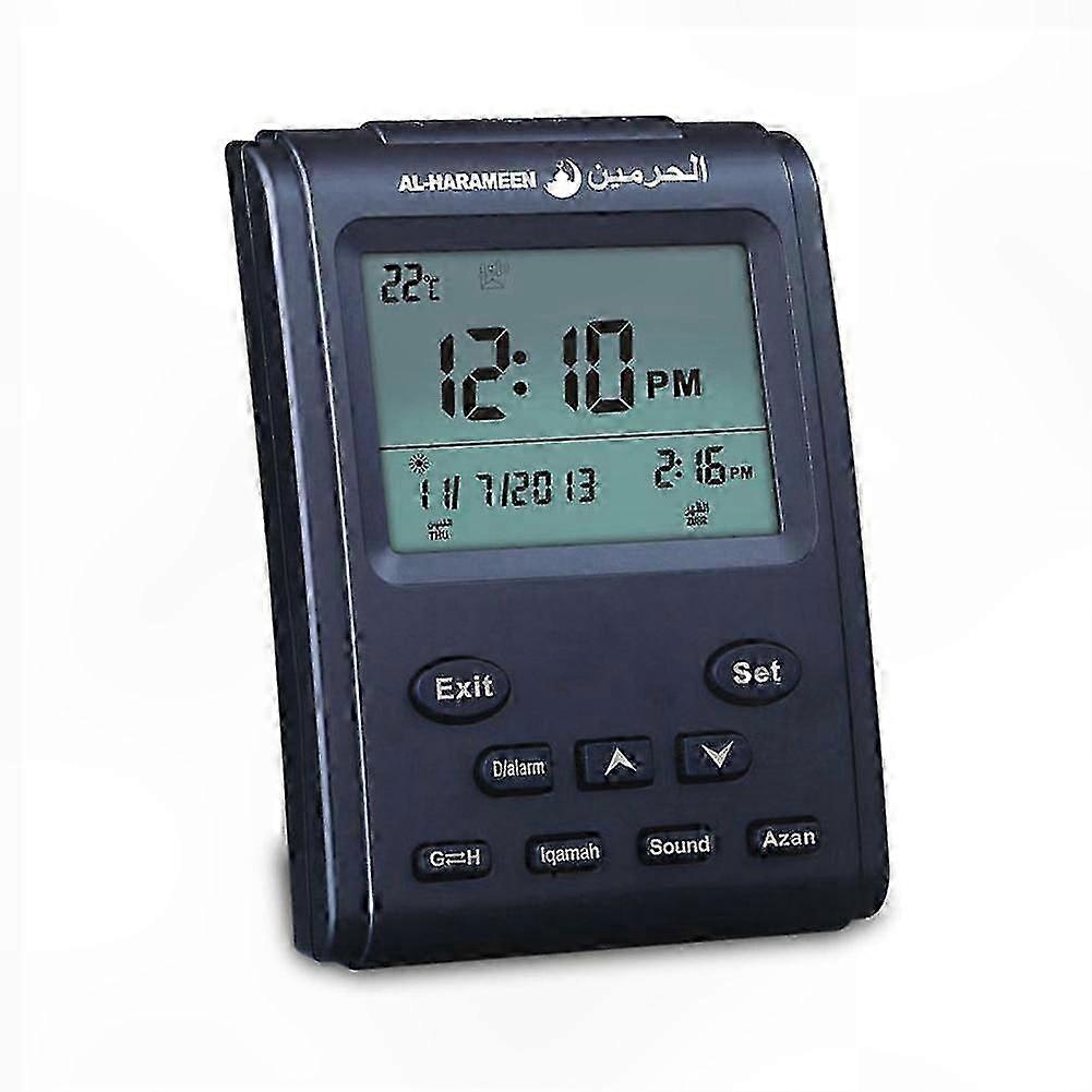 Islamic Prayer Alarm Clock with Azan Alerts LCD Display Calendar Function for Home or Office Use