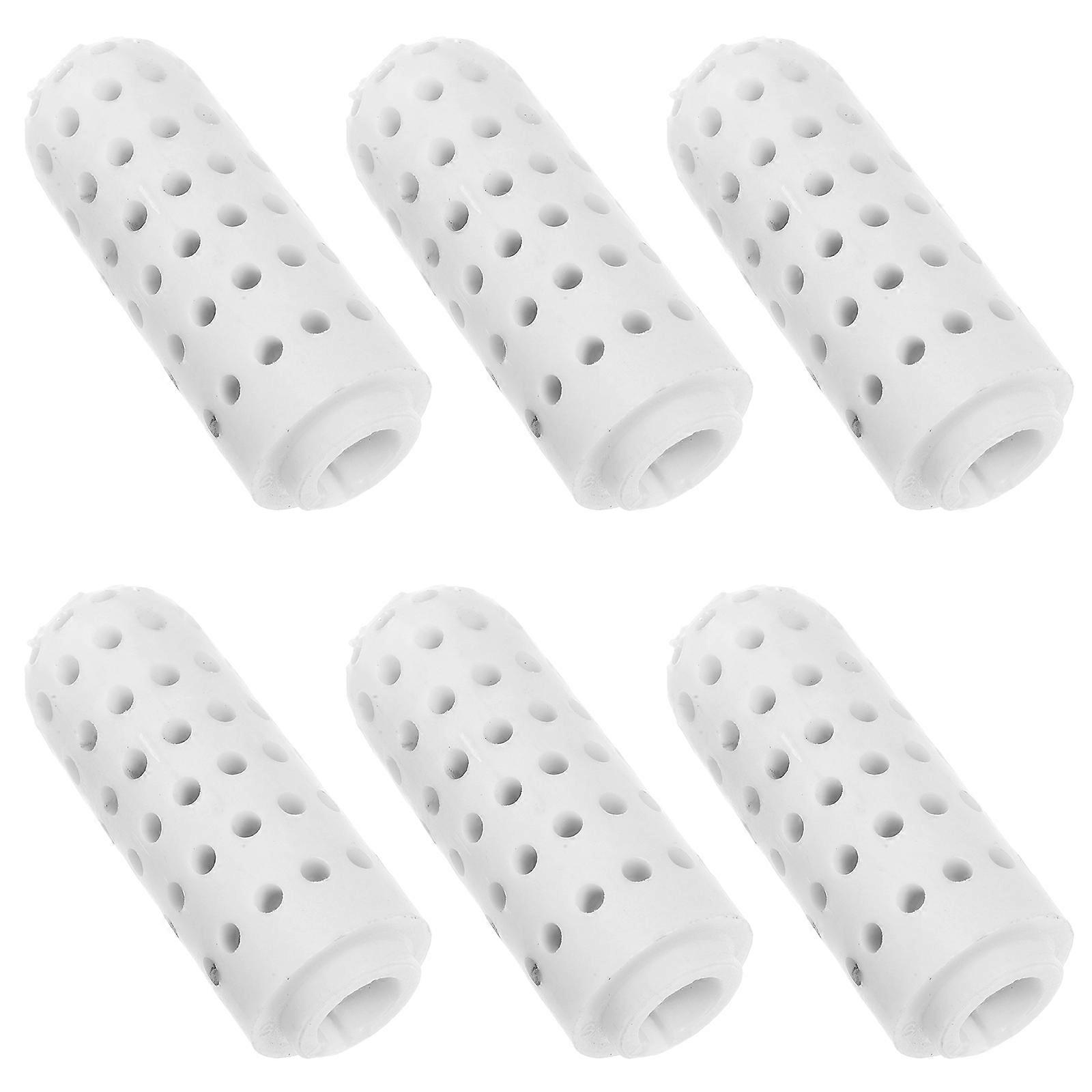 Bathroom Cleaning Brush Bristle Organizer with ABS Material for Home Use White Color 6 Pieces