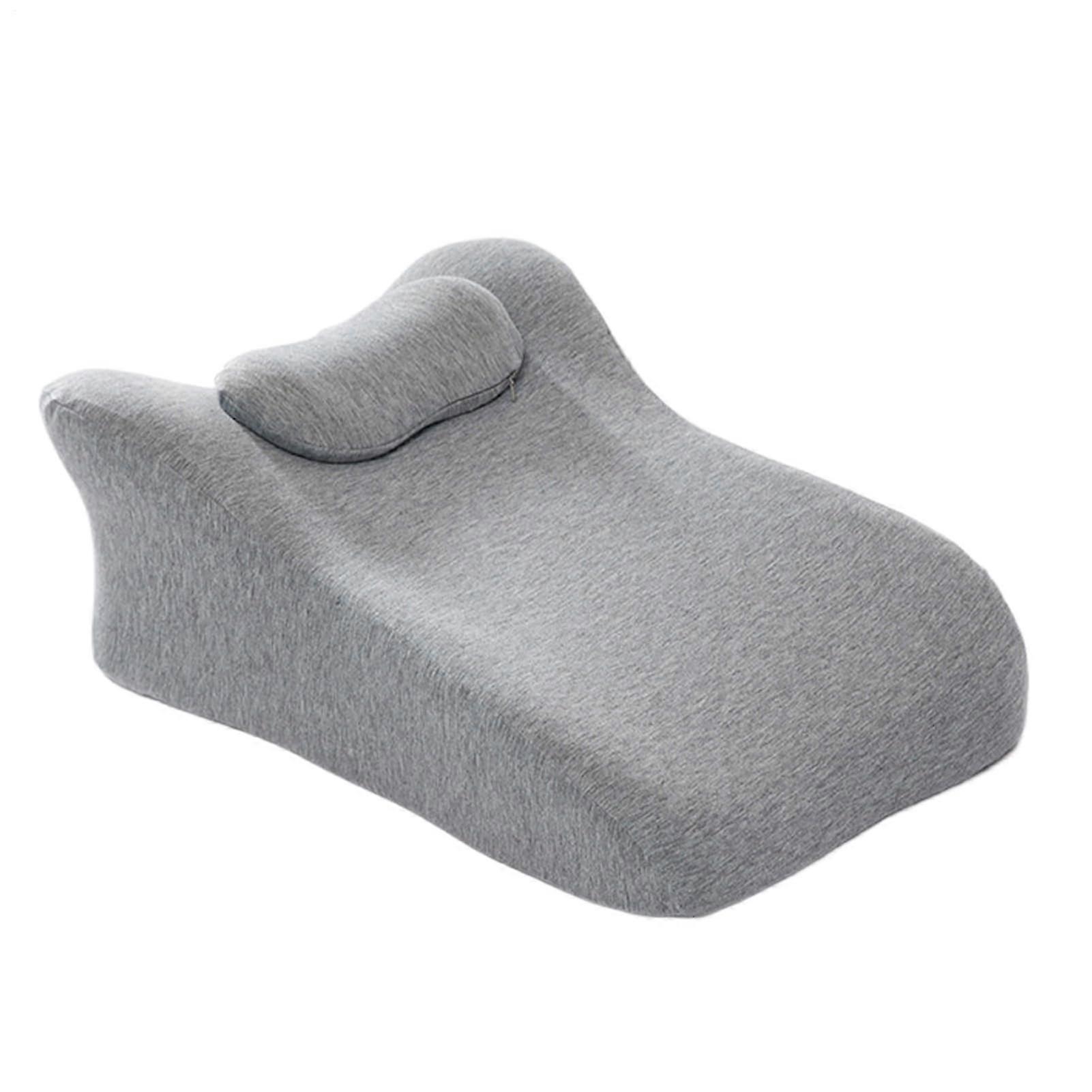 Backrest Wedge Pillow with Breathable Support Cushion - Face Down Positioning, Light Gray, 59x40x24cm