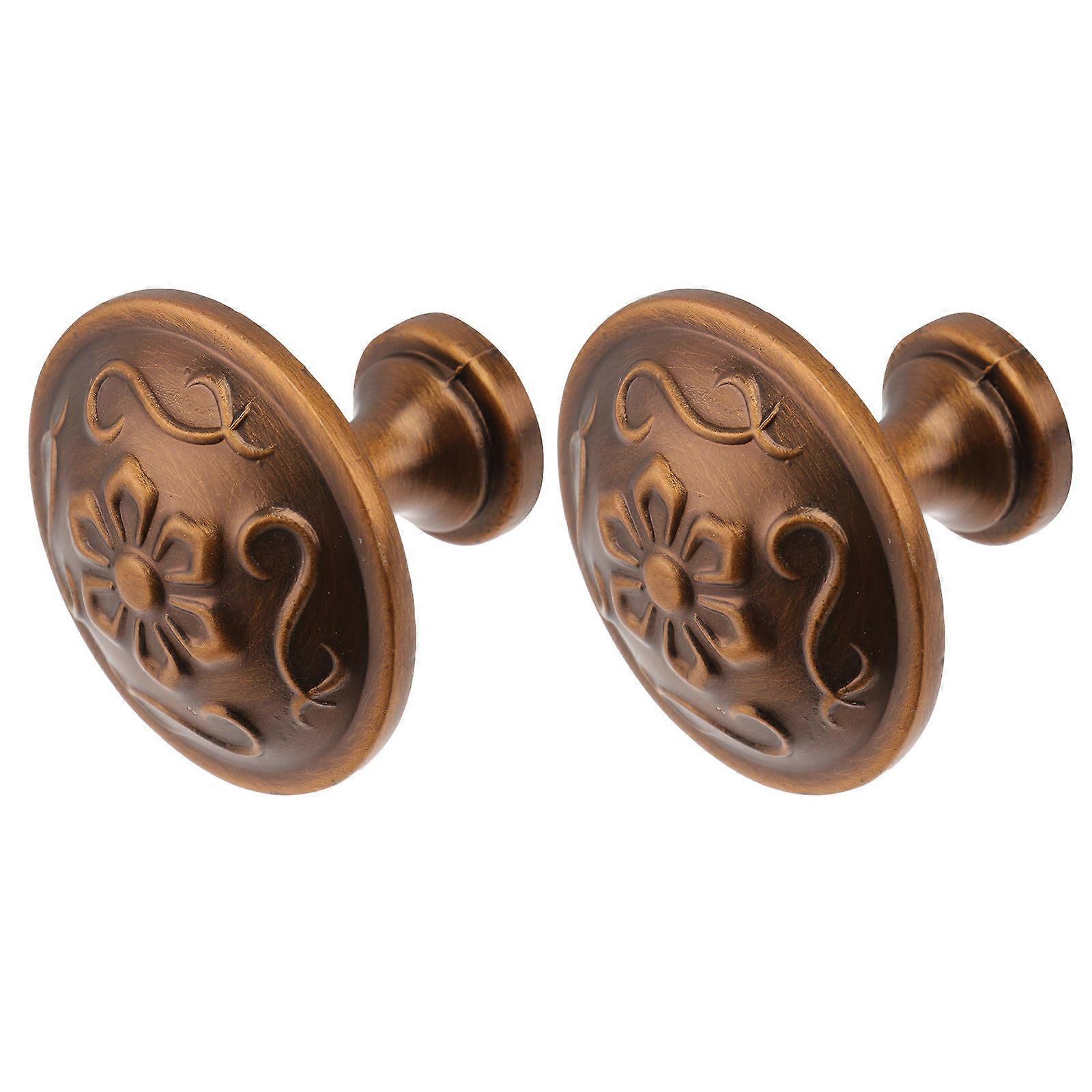 Coffee Brass Cabinet Door Knob for Home Use Durable and Safe Material Easy to Assemble 2 pcs