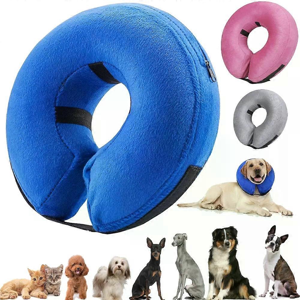 Dog Collar After Surgery Protective Inflatable Soft Blow Up Collar For Pet Recovery for Small Medium Large Dogs Cats Drink Eat
