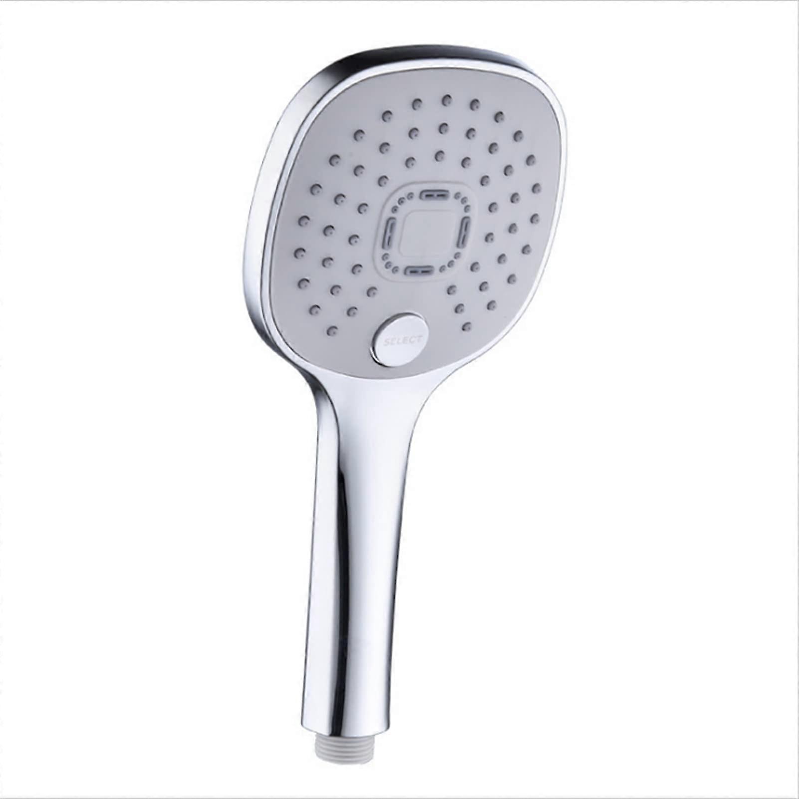 High-Pressure Shower Head Shower Set With Hose And Bracket Water-Saving Chrome-Plated Finish Light Grey