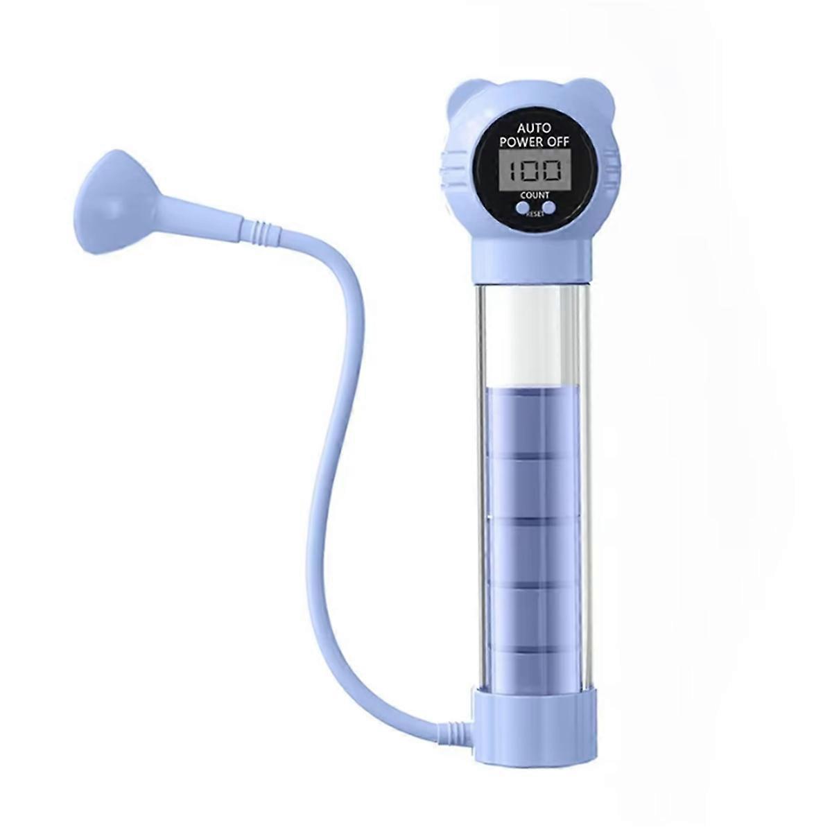 Breathing Exercise Device with Counter Abdominal Muscle Trainer Blue