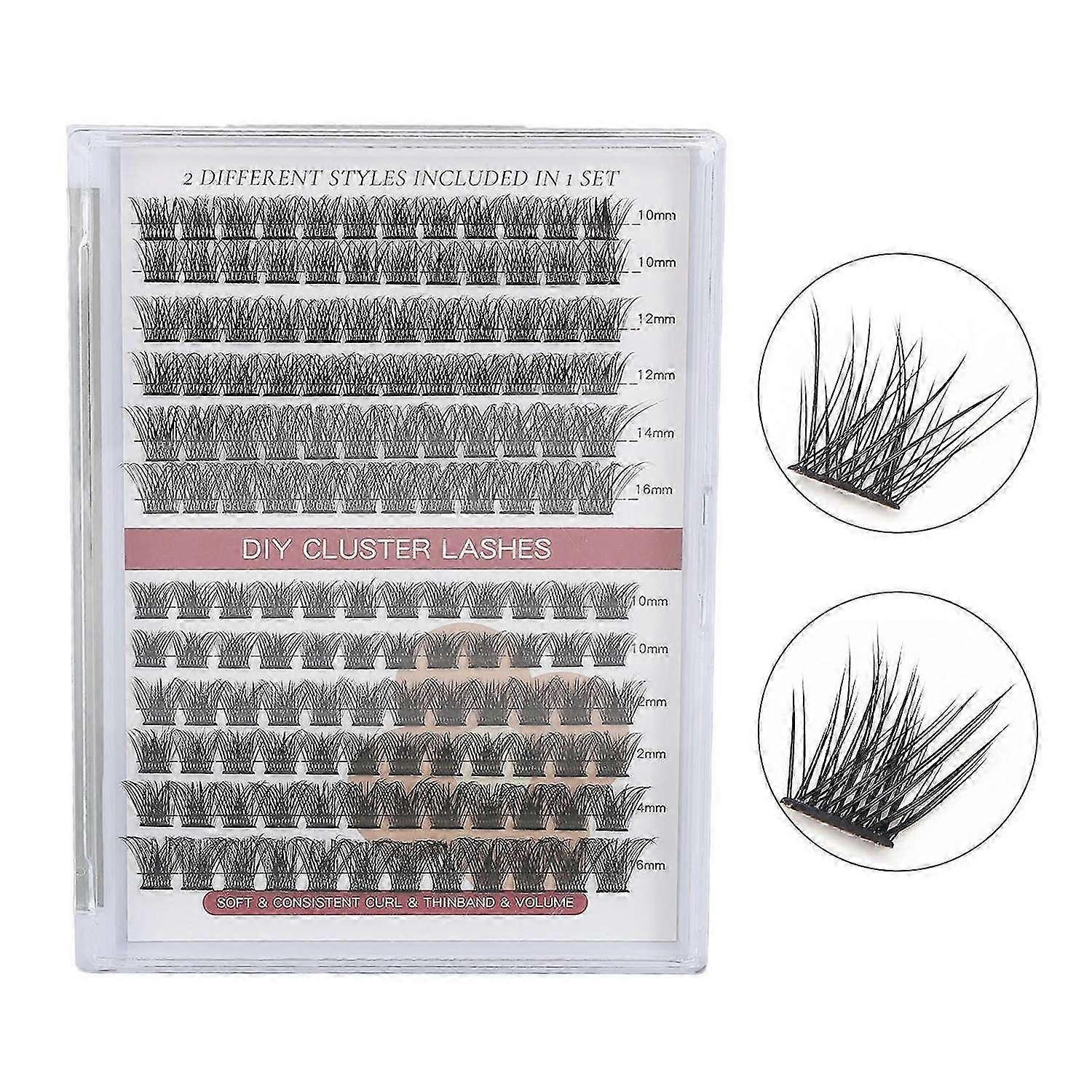 2025 Latest Model Cluster Lashes DIY Eyelash Clusters Extensions 1016mm Mixed...