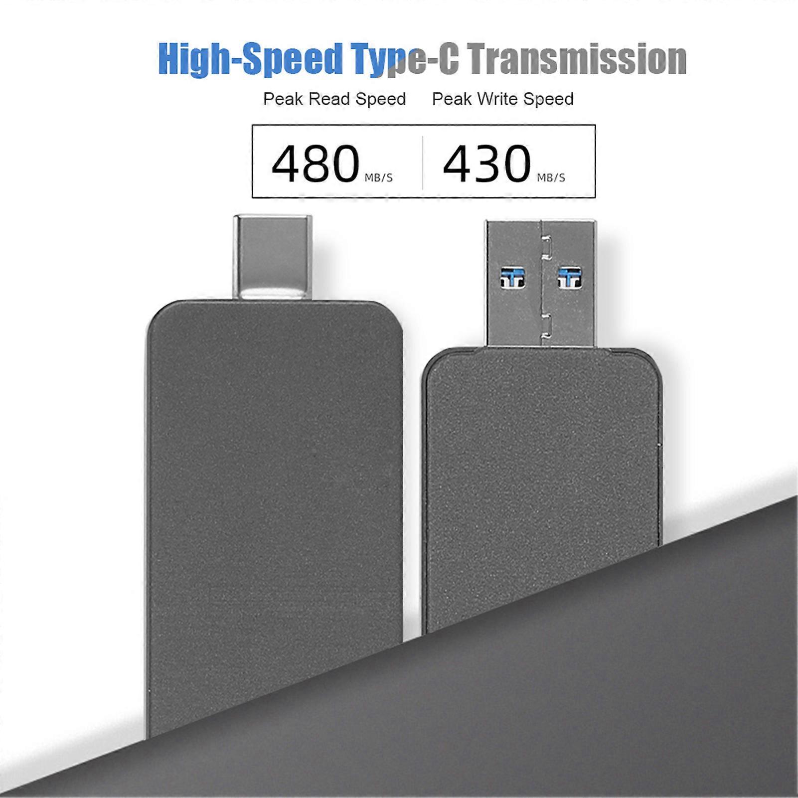 Go 128GB Type-C Portable Mobile SSD Metal Case for Android PC