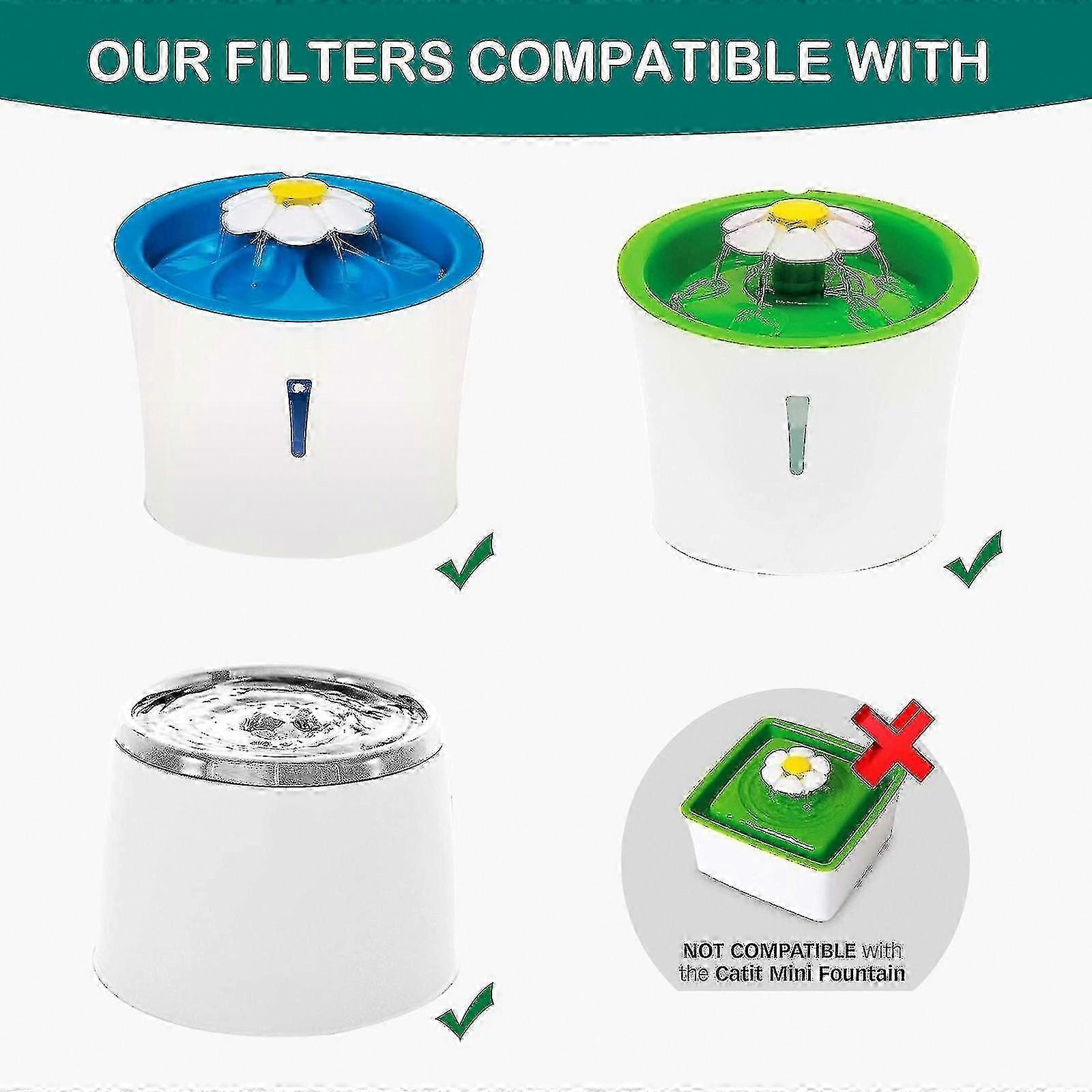 6/8 Pack Cat Water Fountain Filter Compatible with Catit, Replacement Filters