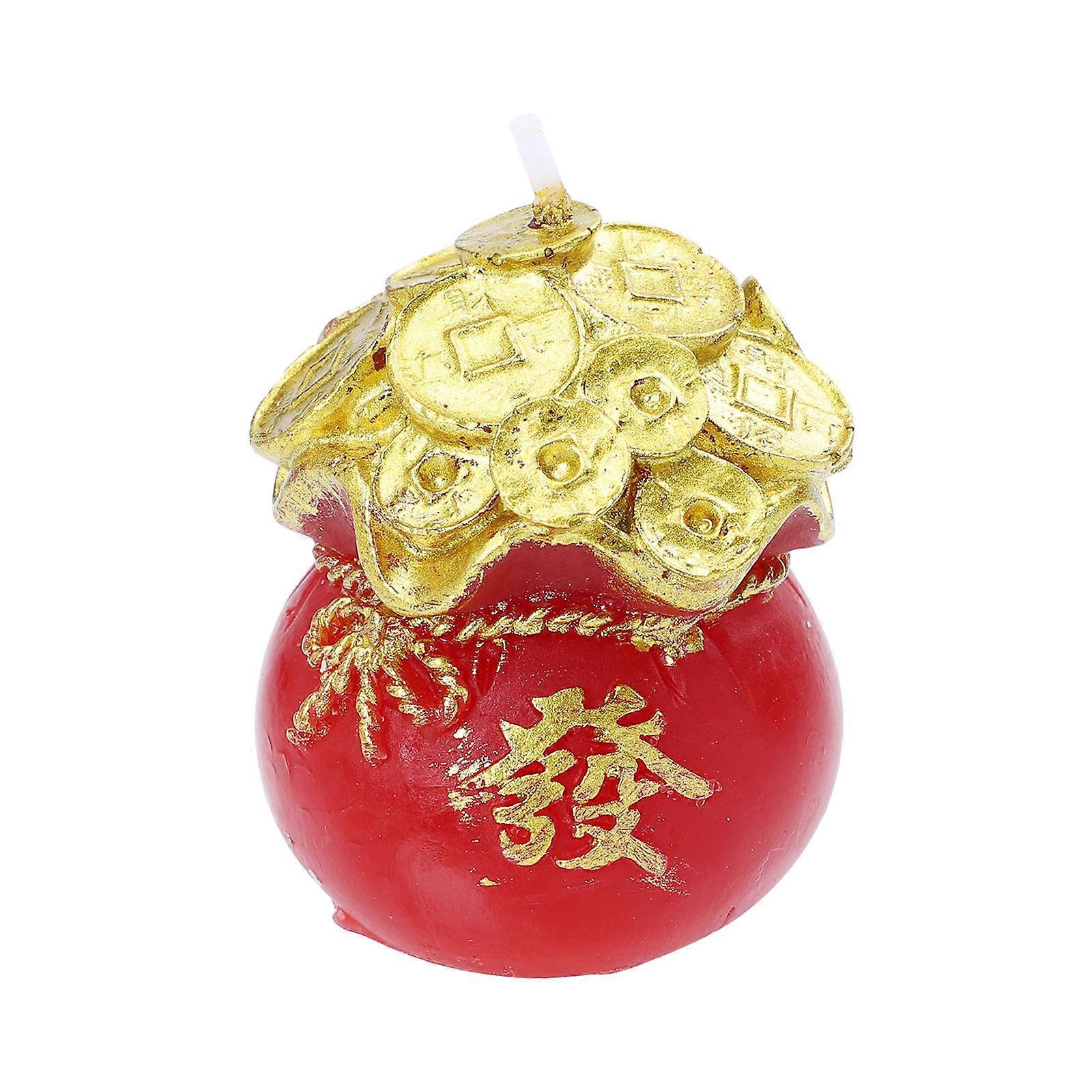 Wish Candle Money Bag Candle for Decoration 1Pcs Creative Red Soybean Wax