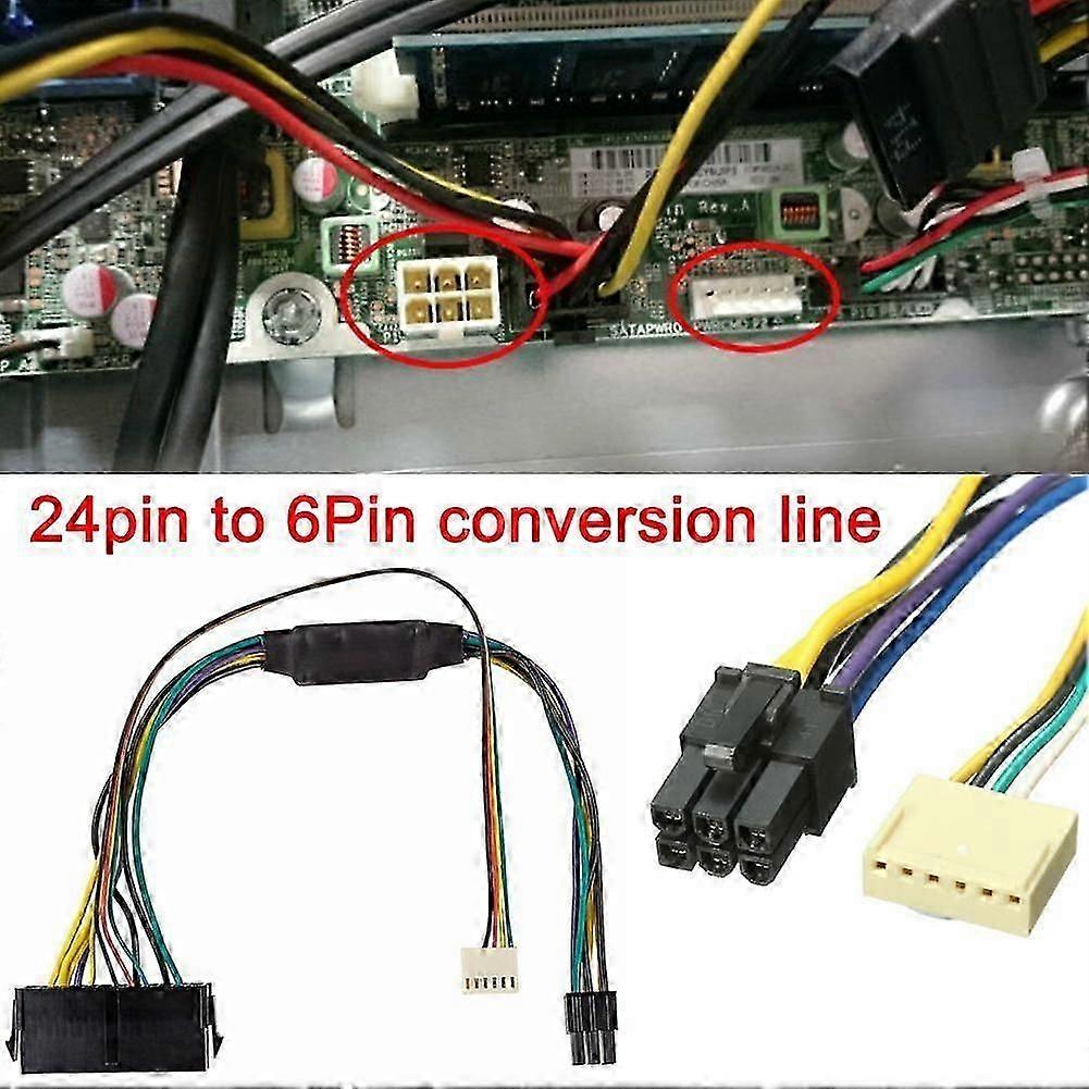 (A)$Applicable to HP Elite 8100 8200 8300 800G1 ATX 24-pin to 6P conversion cable-2025