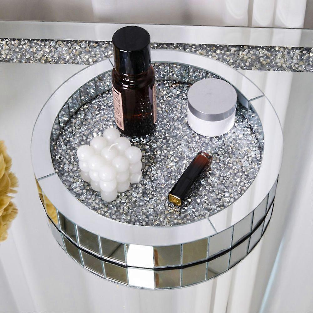 Plateau décoratif en miroir, porte-bougie chauffe-plat, plateau de parfum de luxe
