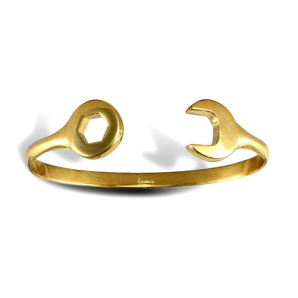 Jewelco London Solid 9K 黄金 Spanner 婴儿手镯