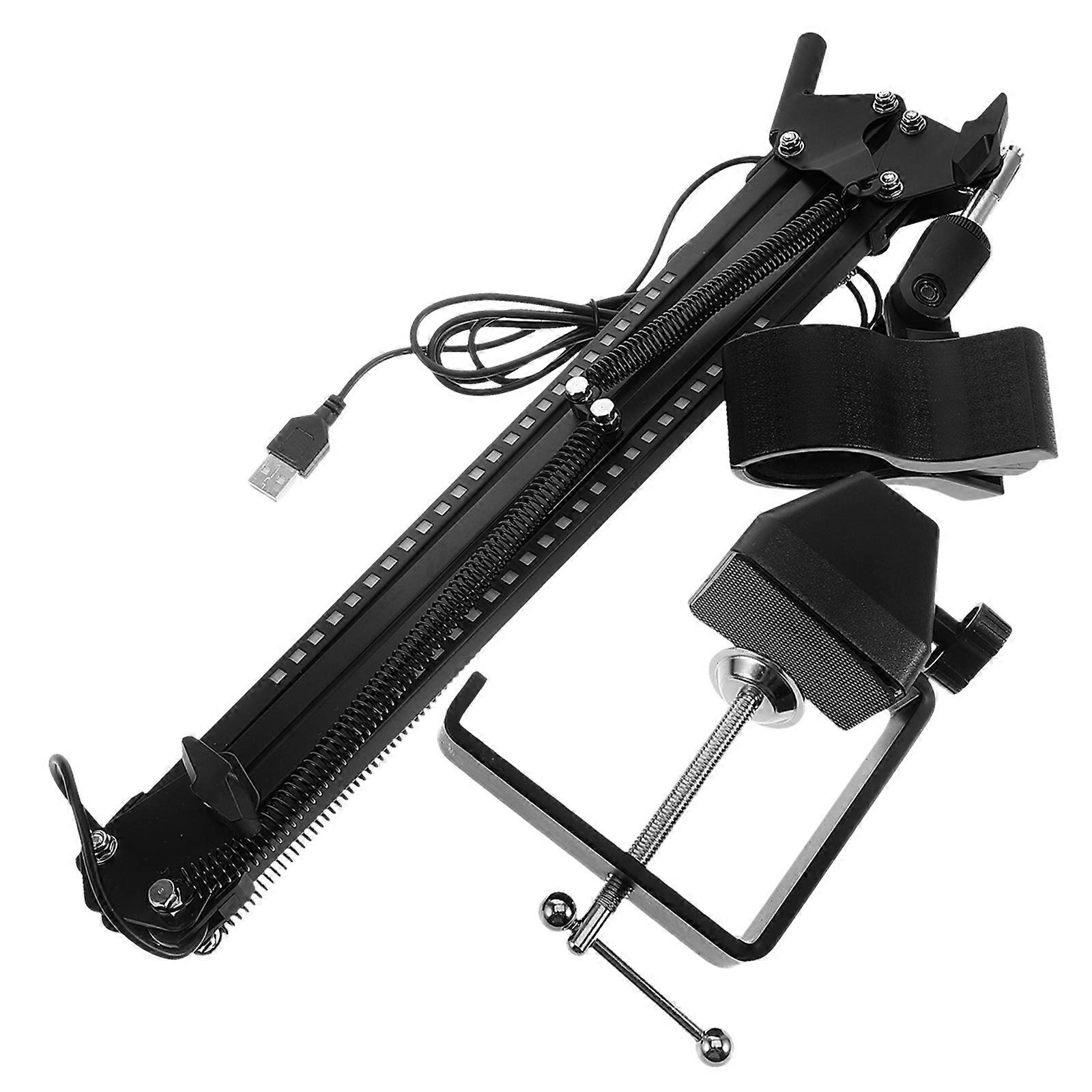 RGB Microphone Stand Boom Arm Professional Touch Dynamic Led Light Mic Boom For Studio Use Gamers 1Set